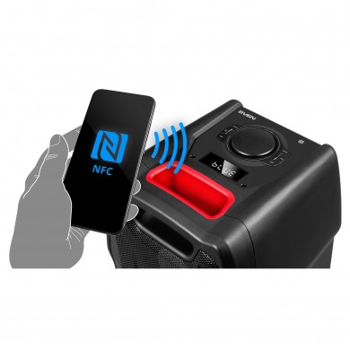 Boxa portabila SVEN PS-730 Black / 100W / Bluetooth / NFC / FM tuner / USB / microSD