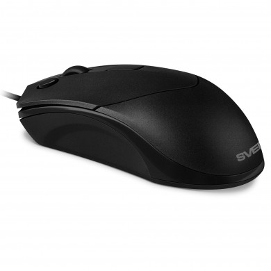 SVEN RX-100, Optical Mouse, Windows OS/ Mac OS, copy/paste buttons, 5+1 (scroll wheel), 1000-4000 dpi, USB, 1.5 m, Black