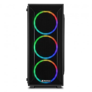 Carcasa Sharkoon TG4M RGB / no PSU / Side panel / 4x120mm A-RGB LED / ATX / Black