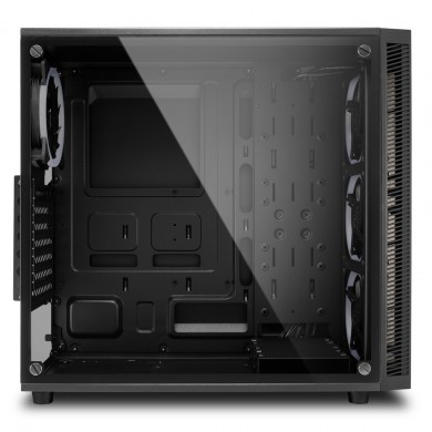 Carcasa Sharkoon TG4M RGB / no PSU / Side panel / 4x120mm A-RGB LED / ATX / Black