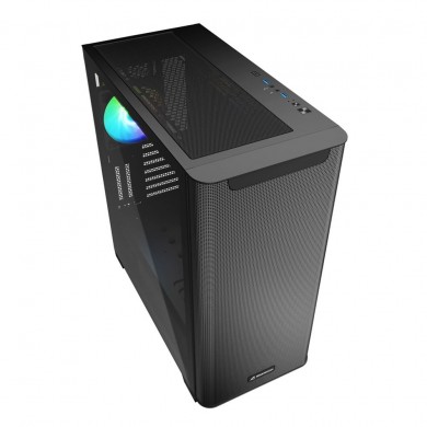 Carcasa Sharkoon M30 RGB / no PSU / Side panel / 1x120mm A-RGB LED / ATX / Black