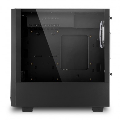 Carcasa Sharkoon REV 100 / no PSU / Side panel / 1x120mm A-RGB LED + 1x 120mm / ATX / Black