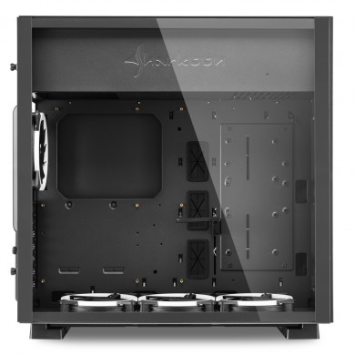 Carcasa Sharkoon PURE STEEL RGB / no PSU / Side panel / 4x120mm A-RGB LED / ATX / Black