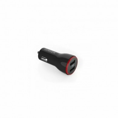 Incarcator auto Anker PowerDrive 2 / 2-port USB car charger / PowerIQ / 24W / black