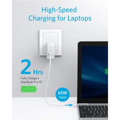 Incarcator retea de calatorie (EU/UK/USA) Anker PowerPort III GaN / 65W / USB-C