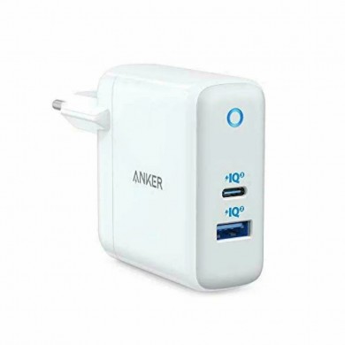 Incarcator USB Anker PowerPort+ Atom PowerIQ 3.0 / 45W / 1x USB-C, 1x USB-A / Power Delivery / White Incarcator USB Anker PowerPort+ Atom PowerIQ 3.0 / 45W / 1x USB-C, 1x USB-A / Power Delivery / White