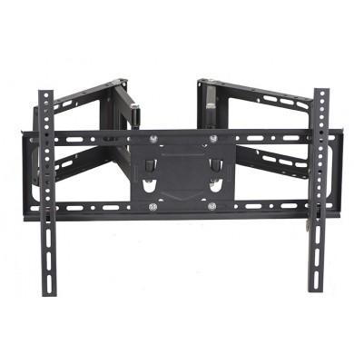 Full-motion TV-Wall Mount for 37 -80”- Gembird ”WM-80ST-02”, allows up to 120 degrees swivel and 20 degrees tilting, max. 60 kg, Distance to wall: 58 - 402 mm, max. VESA 600 x 400, Black