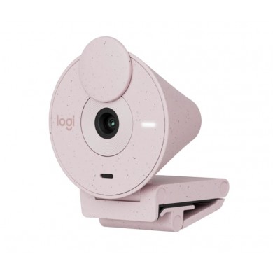 Camera Web Logitech Brio 300 / 1080p / auto light correction / noise-reducing mic / USB-C / Rose