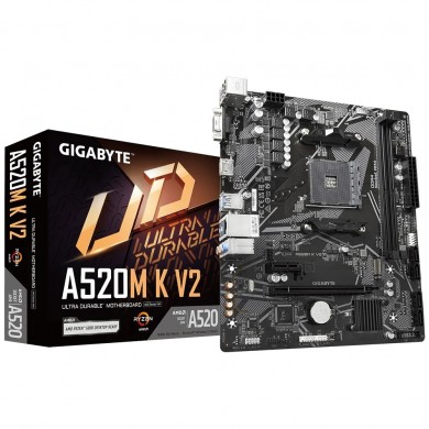 Placa de baza GIGABYTE GA-A520M K V2 / AM4 / A520 / DDR4 / mATX