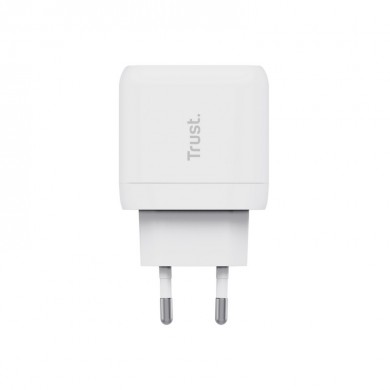Trust Maxo 45W Universal USB-C Charger,  Charging technology USB-C, USB PD 3.0 + PPS, output (5, 9, 12, 15, 20V; max 3A), with included 2m USB-C cable, White