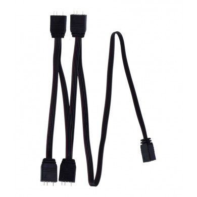 XILENCE LQZ.ARGB_Set Cable (XZ171), Cooling Control Set for  ARGB components: 5V D/P 3PIN connections, 1 x Receiver, 1 x Remote Controller, 1x 1 to 4 ARGB Splitter