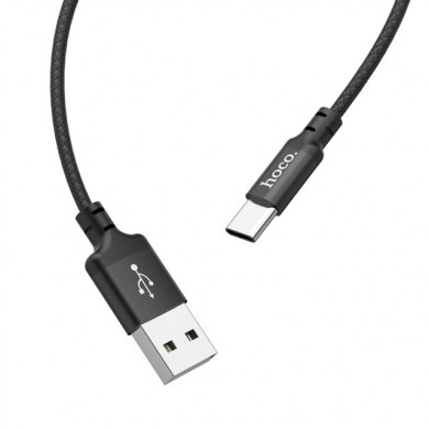 Cablu USB la USB-C HOCO  X14 Times speed / 2m / PVC / up to 2.0A / Black