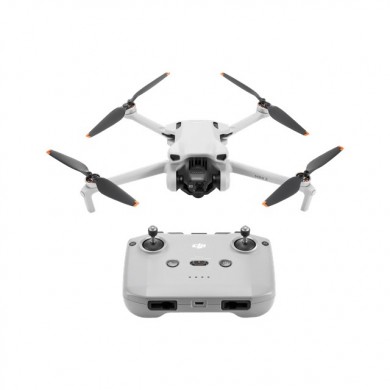 Drona DJI Mini 3 (949417) / Portable Drone, RC, 12MP photo, 4K 30fps/FHD 60fps camera with gimbal, max. 4000m height / 57.6kmph speed, max. flight time 34min, Battery 2453 mAh, 248g