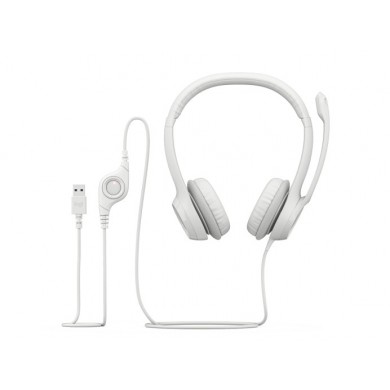 Casti Logitech USB H390, White