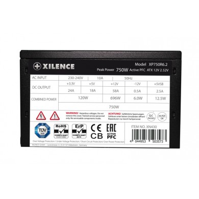 Bloc de alimentare 750W XILENCE &rdquo;Performance C&rdquo; Series,  XP750R6.2 (XN430)