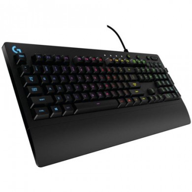 Tastatura Logitech G213 Prodigy, Mech-Dome, Spill resistance, Media controls, RGB, Integrated palm rest, Adjustable feet, Anti-ghosting, Game Mode, USB, Black