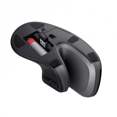 Mouse Wireless Ergonomic Trust Verro, Black