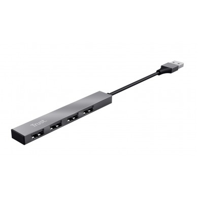 Mini USB HUB Trust HALYX 4-PORT, silver Mini USB HUB Trust HALYX 4-PORT, silver