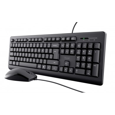 Tastatura cu mouse Trust Primo, USB, Black