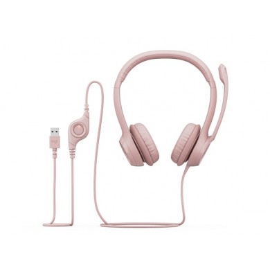 Casti Logitech USB H390, Rose