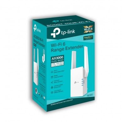 Range Extender TP-LINK RE705X / AC1800 Dual Band / Wi-Fi6 / 1 Gigabit Lan Port / 2 external antennas