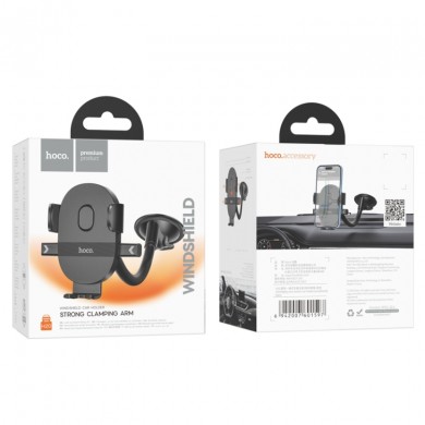 Suport auto HOCO H20, Car holder, Mighty one-button (windshield), Black