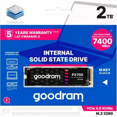 M.2 NVMe SSD GOODRAM PX700 / 2.0TB / 3D NAND TLC