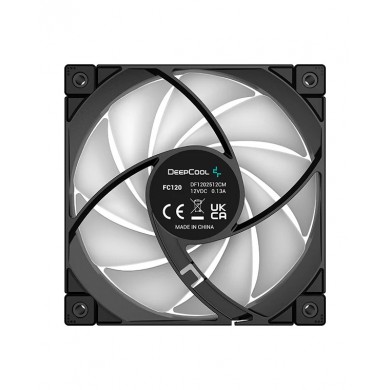120mm Case Fan - DEEPCOOL &rdquo;FC120 - 3 IN 1&rdquo;, 3x A-RGB LED Fans, 120x120x25 mm, 500~1800 RPM&plusmn;10%, 61.91 CFM, <28 dB(A), 4-pin PWM, Hydro Bearing, 3-pin(+5V-D-G), Black