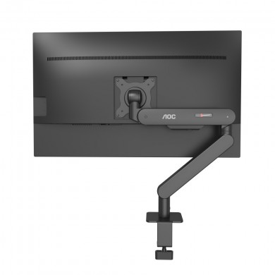 Arm for 1 monitors 17&rdquo;-34&rdquo; -  AOC AM400B Black, Desk Clamp/Grommet, Aluminum structure, Mechanical Gas Spring System, Height adjustment, Max.Load: 2-9kg, Tilt: '-90&deg;~+85&deg;, Swivel:180&deg;, Rotation:360&deg;, Hidden cable management, VESA 75/100