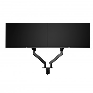 Arm for 2 monitors 17&rdquo;-34&rdquo; -  AOC AM420B Black, Desk Clamp/Grommet, Aluminum structure, Mechanical Gas Spring System, Height adjustment, Max.Load: 2-9kg, Tilt: '-90&deg;~+85&deg;, Swivel:180&deg;, Rotation:360&deg;, Hidden cable management, VESA 75/100