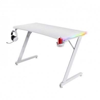Masa Gaming RGB Trust GXT 709W LUMINUS, White