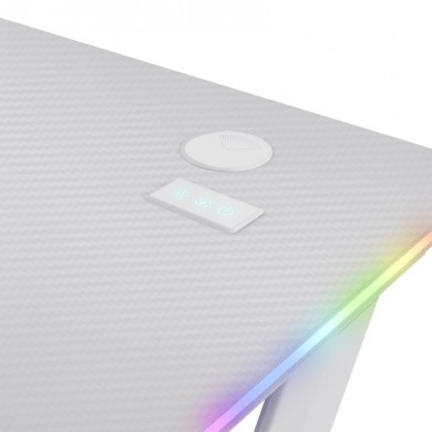 Masa Gaming RGB Trust GXT 709W LUMINUS, White