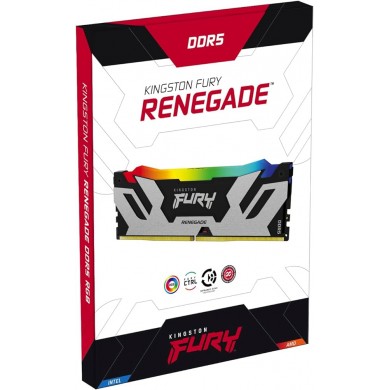 Memorie operativa Kingston FURY&reg; Renegade Silver RGB DDR5-6400 16GB