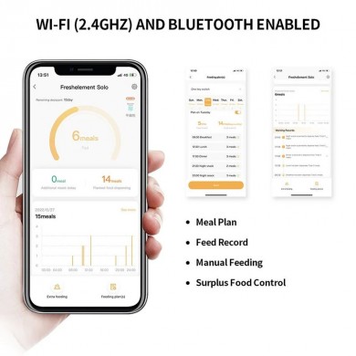 Dispenser inteligent de alimentatie pentru animale de companie Petkit Fresh Element SOLO/ Wi-Fi and Bluetooth / 3L