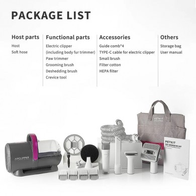 Grooming set pentru pisici si caini 5-in-1 Petkit FurWaker Grooming set pentru pisici si caini 5-in-1 Petkit FurWaker