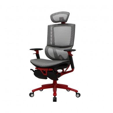 Fotoliu Gaming 1STPLAYER ERGO PLAY/ 160kg/  3D armrest/ White&Red