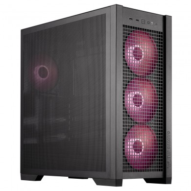 Carcasa ASUS TUF Gaming GT302 ARGB/ no PSU / 4x140mm ARGB fan/ EATX/ Black