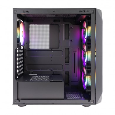Carcasa Gaming 1STPLAYER AY7 / no PSU / Side-Window / 3x120mm / ATX / Black