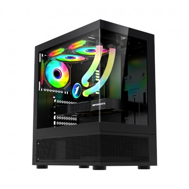Carcasa Gaming 1STPLAYER Mi7-A / no PSU / Side-Window / 3x120mm / ATX / Black