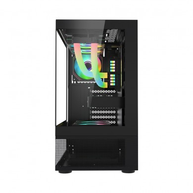 Carcasa Gaming 1STPLAYER Mi7-A / no PSU / Side-Window / 3x120mm / ATX / Black