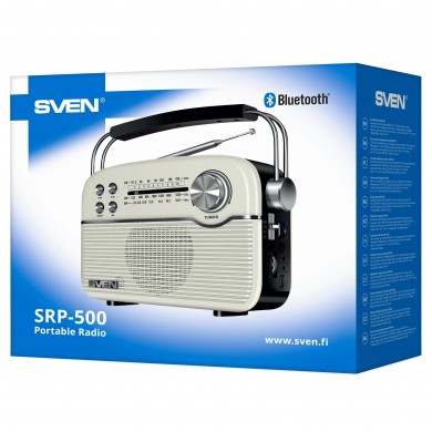Boxa portabila SVEN SRP-500, White / 3W / Bluetooth / FM/AM/SW Radio / USB / microSD
