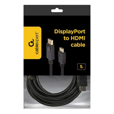 Cablu DP-HDMI Cablexpert CC-DP-HDMI-5M, 5m