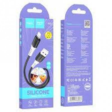 Cablu USB la Lightning  HOCO  X82 / 1m / Silicone / up to 2.4A / Black