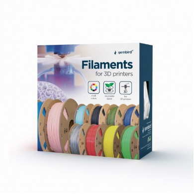 Gembird TPE flexible filament, Black, special thermopolymer allows to obtain materials similar to rubber, 1.75mm, 1kg