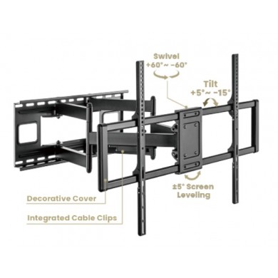 Suport pentru televizor de perete 60-120”, Gembird ”WM-120ST-01”