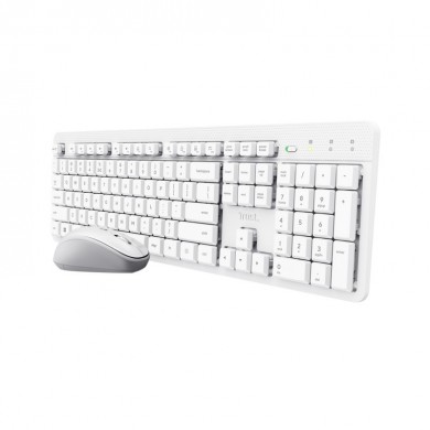 Tastatura si Mouse WirelessTrust ODY II / White