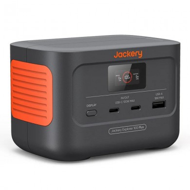 Mini centrala portabila Jackery Explorer 100 Plus / Capacity: 99Wh/31000mAh 3.2V / AC Output: 128W total / Black-Orange