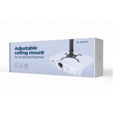 Suport de tavan reglabil pentru proiector Gembird CM-B-01/ 380 ~ 580 mm/ max 13kg/ Black