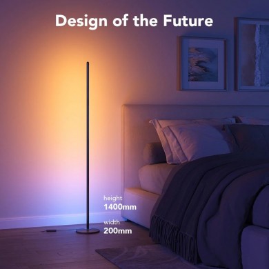 Lampa de podea GOVEE RGBICW Floor Lamp, Wi-Fi + BT, Multicolor + Extra White LEDs