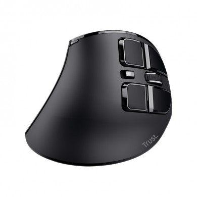 Mouse ergonomic reоncarcabil fara fir Trust VOXX / 2.4GHz/ Bluetooth/ Black